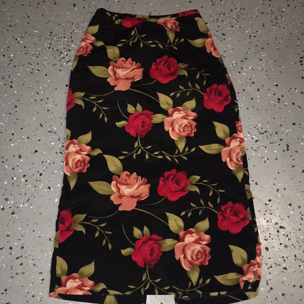 Flowers maxi skirt
